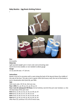 Baby Booties - Ugg Boots Knitting Pattern