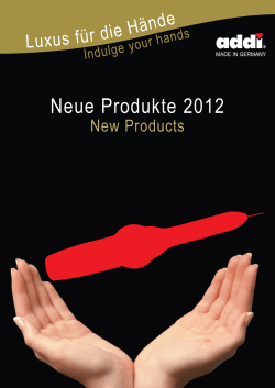 Neue Produkte 2012 New Products