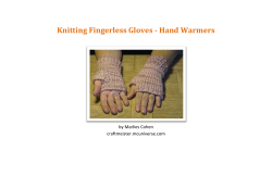 Knitting Fingerless Gloves - Hand Warmers  by Marlies Cohen craftmeister.mcuniverse.com