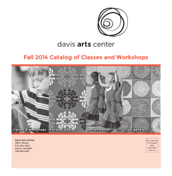Fall 2014 Catalog of Classes and Workshops holiday sale classes &amp; workshops