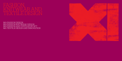 FAshiON, KNiTwEAr ANd TEXTilE dEsigN