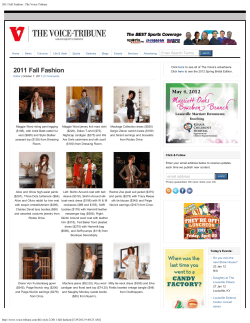 2011 Fall Fashion : The Voice-Tribune  Click