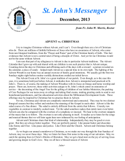 St. John’s Messenger December, 2013  from Fr. John W. Morris, Rector