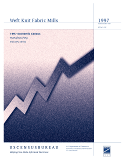Weft Knit Fabric Mills 1997 1997 Economic Census Manufacturing