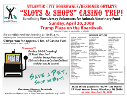 “Slots &amp; Shops” Casino Trip! Atlantic City BOARDWALK/DESIGNER OUTLETS