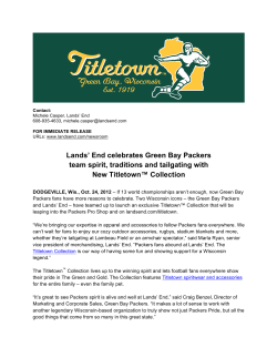 Lands’ End celebrates Green Bay Packers New Titletown™ Collection