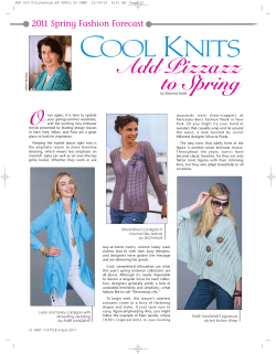 Cool Knits Add Pizzazz to Spring O