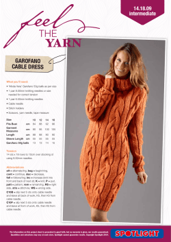 YARN the GAROFANO CABLE DRESS