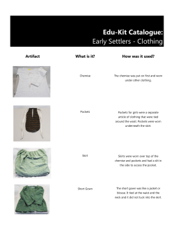 Edu-Kit Catalogue: Early Settlers - Clothing How was it used?