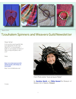 Tzouhalem Spinners and Weavers Guild Newsletter March 2014