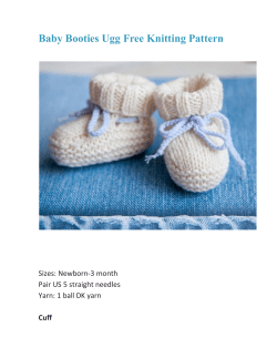 Baby Booties Ugg Free Knitting Pattern  Sizes: Newborn-3 month