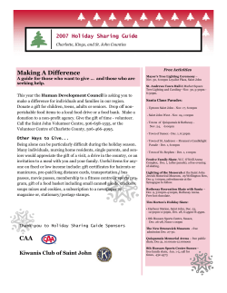 Making A Difference 2007 Holiday Sharing Guide