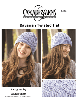 Bavarian Twisted Hat A186 Designed by Laura Farson