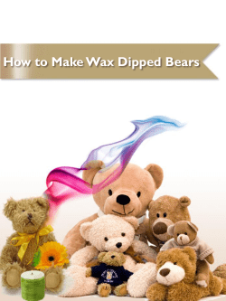 How to Make Wax Dipped Bears