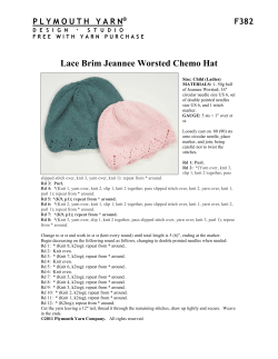 Lace Brim Jeannee Worsted Chemo Hat F382 ·
