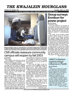 THE KWAJALEIN HOURGLASS Kwajalein  Hourglass