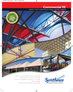 commercial 95 ™ HEAVY DUTY ArcHiTEcTUrAl SHADE fAbric