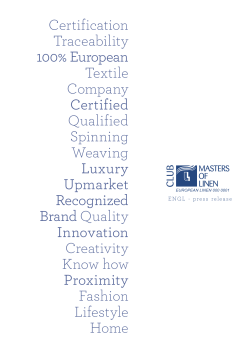 Certification Traceability 100% European Textile
