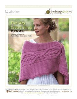 kdtv library Five Way Cabled Shrug