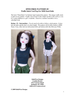 DWD FREE PATTERN #C Waffle Stitch Vest/Top For MSD Sized Dolls