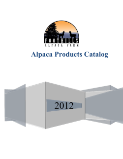2012 Alpaca Products Catalog