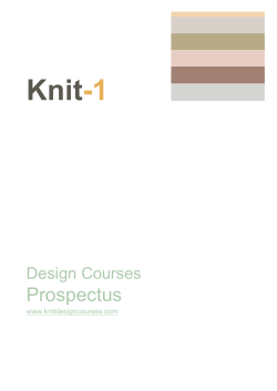 Knit -1 Prospectus Design Courses