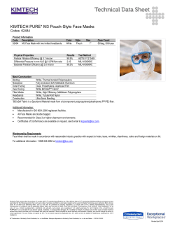 KIMTECH PURE* M3 Pouch-Style Face Masks  Codes: 62484