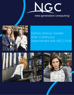 Fashion Avenue Sweater Knits: Continuous Improvement with NGC’s PLM