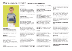 Boy’s striped sweater Featured in Prima June 2009