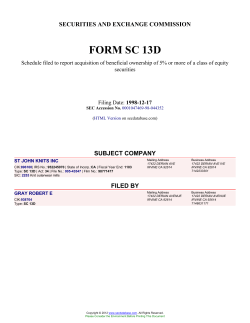 FORM SC 13D SECURITIES AND EXCHANGE COMMISSION