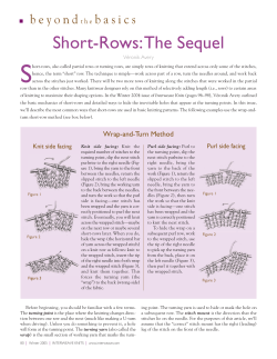 S Short-Rows:The Sequel b e y o n d