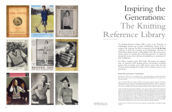 Inspiring the Generations: The Knitting Reference Library