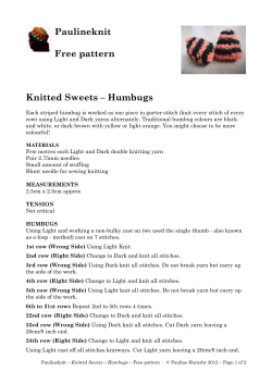 Paulineknit Free pattern Knitted Sweets – Humbugs