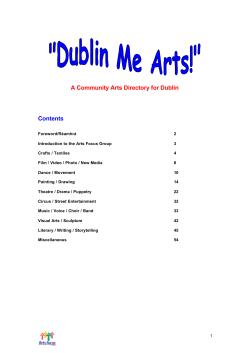 A Community Arts Directory for Dublin Contents