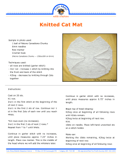 Knitted Cat Mat mobile adoptions C at