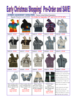 KYBER HANDKNIT SWEATERS Fleece Lined Wool Sweaters Pre-Order by September 15
