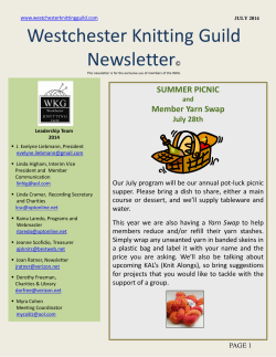 Westchester Knitting Guild  g Newsletter SUMMER PICNIC