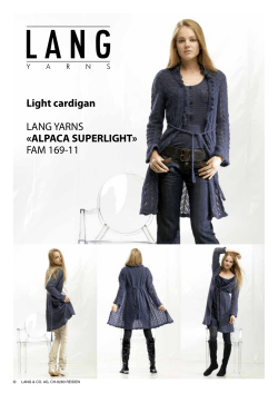Light cardigan «ALPACA SUPERLIGHT» LANG YARNS FAM 169-11