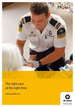 The right care at the right time ANNUAL REPORT 2012