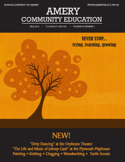 AMERY NEW! COMMUNITY EDUCATION