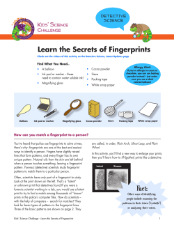 Learn the Secrets of Fingerprints K ’ s