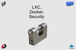 LXC, Docker, Security