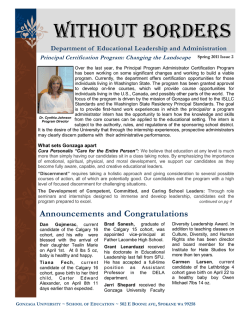 Without Borders Department of  Educational Leadership and Administration