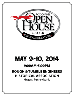 May 9-10, 2014 9:00AM-5:00PM ROUGH &amp; TUMBLE ENGINEERS HISTORICAL ASSOCIATION