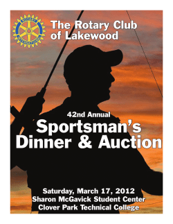 Sportsman’s Dinner &amp; Auction The Rotary Club of Lakewood