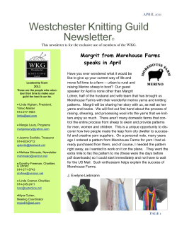Westchester Knitting Guild Newsletter Margrit from Morehouse Farms speaks in April
