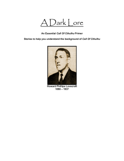 A Dark Lore  Call Of Cthulhu Howard Phillips Lovecraft