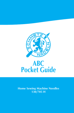 ABC Pocket Guide Home Sewing Machine Needles 130/705 H