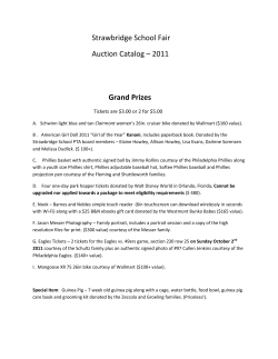 Strawbridge School Fair Auction Catalog – 2011  Grand Prizes
