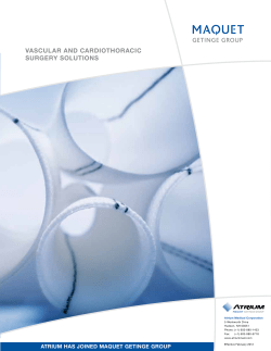 VASCUlAR AND CARDIOTHORACIC SURGERy SOlUTIONS